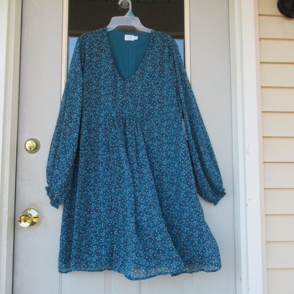 💜$8ifbundle3 NWT floral print peasant dress boho - Picture 3 of 15